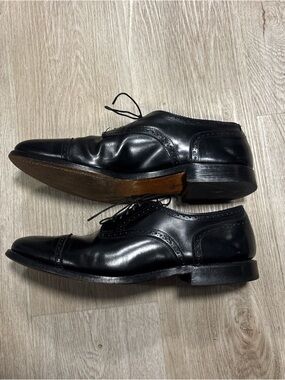 Allen Edmonds Black Sanford Cap Toe Derby Oxford Dress Shoes Sz 13D Made in USA
